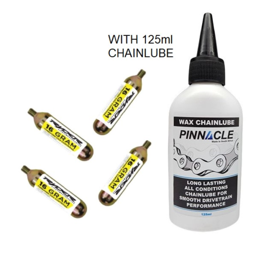 CO2 Inflation Cartridges - x4 16gram PLUS CHAIN LUBE