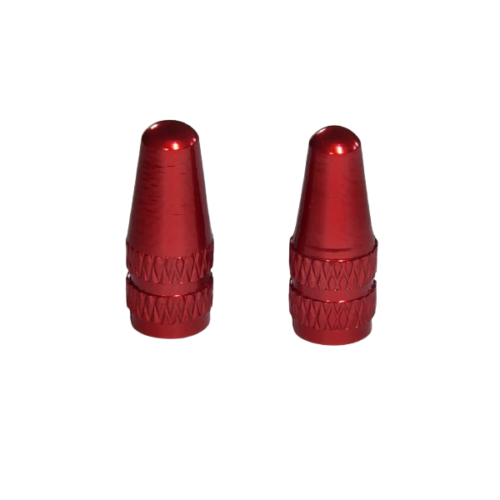 Presta Valve Caps Aluminium Color - RED