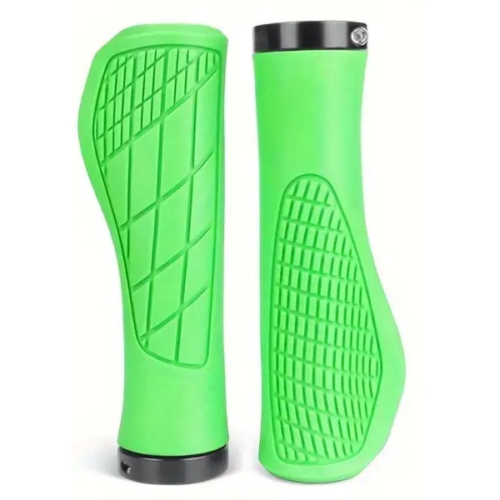 Rubber Lock-on Grips Palm Support - GREEN