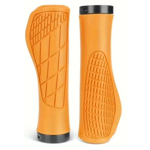 Rubber Lock-on Grips Palm Support - ORANGE