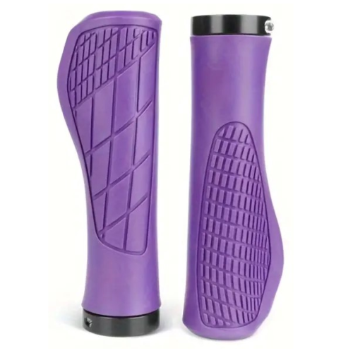 Rubber Lock-on Grips Palm Support - PURPLE