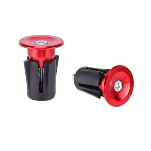 Handlebar End Plugs - ALLOY, RED