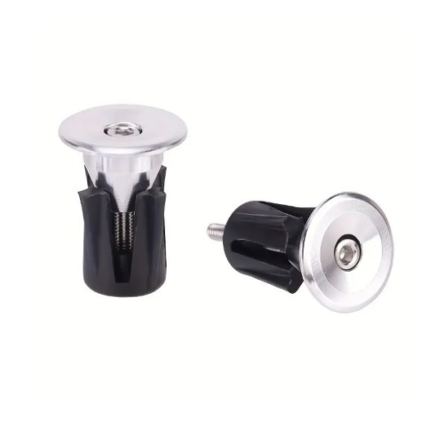 Handlebar End Plugs - ALLOY, SILVER
