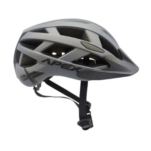 APEX Atom Helmet Adult Mtb - GREY, LARGE