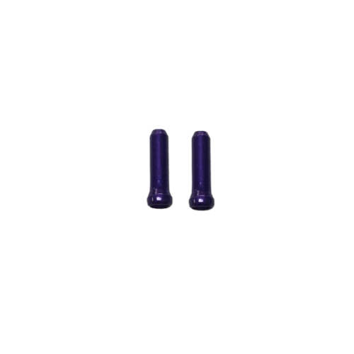 Pair of Aluminium Cable Ends - PURPLE
