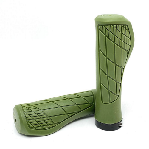 Rubber Lock-on Grips Palm Support - CAMO GREEN